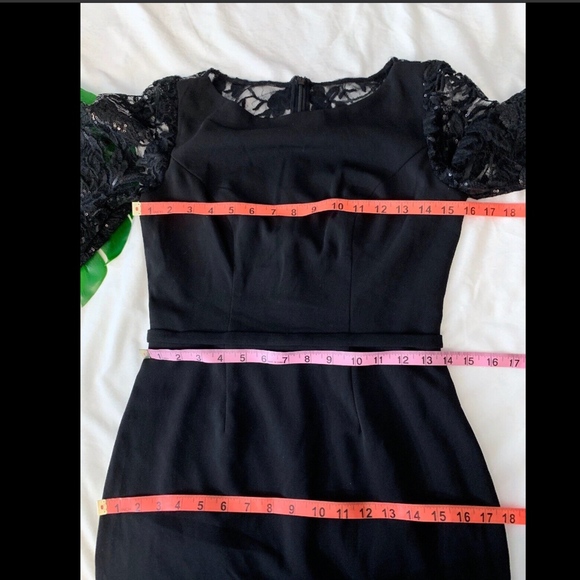 NEW Carmen Marc Valvo Infusion Flutter Sleeve Lace Evening Gown [SZ 2 ]‎ - Picture 8 of 8